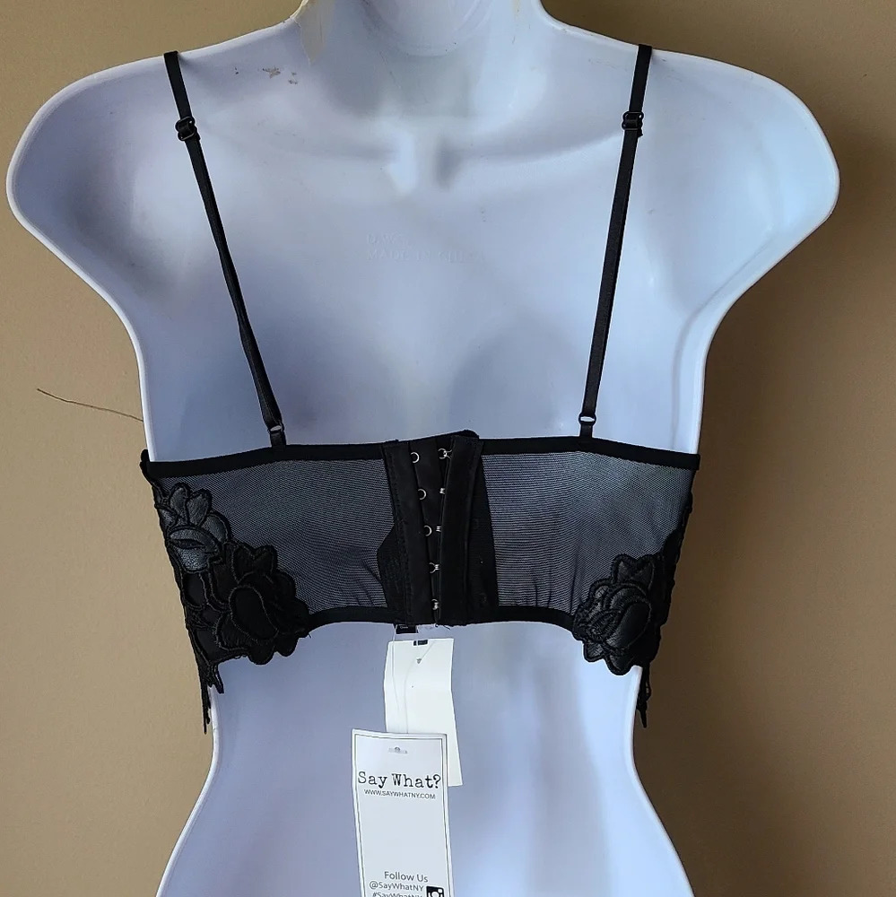 Nwt "Say what" junior Bralette Sz.L black - Picture 3 of 15
